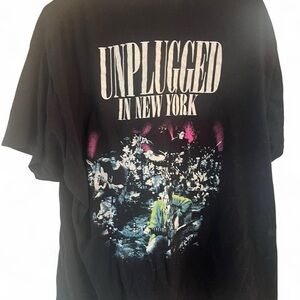 Unplugged in New York Black Graphic Tee